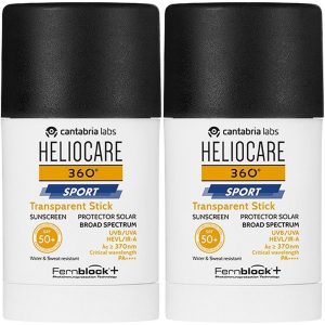 Trova prezzi di heliocare 360° sport transparent stick set da 2 2x25 g e compra online