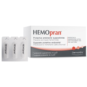 Trova prezzi di hemopran supposte protettive endorettali per prevenzione e trattamento delle emorroidi 7 pezzi e compra online
