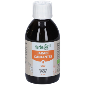Herbalgem herbal voce 250 ml sciroppo bio addolcisce e lenisce la voce