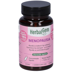 Herbalgem menopausa 30 capsule integratore per ridurre vampate di calore e favorire il sonno