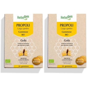 Trova prezzi di herbalgem propoli largo spettro gommose bio per la gola al limone 2x38 e compra online
