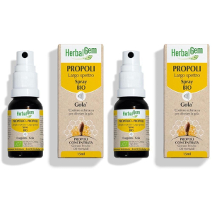 Trova prezzi di herbalgem propoli largo spettro spray bio per la gola 2x15 ml e compra online