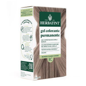 Herbatint tintura capelli gel permanente 8c biondo chiaro cenere 170 ml