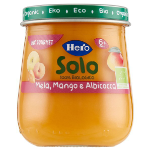 Hero solo bio omogeneizzato mela mango albicocca biologica 120 g pappa