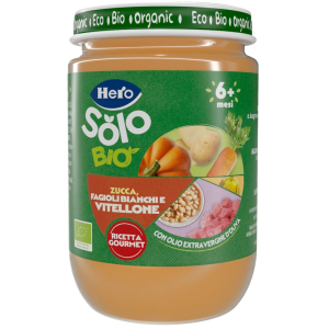 Hero solo bio omogenizzato zucca fagioli bianchi e vitellone 190 g pap