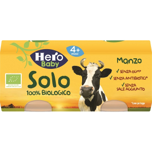 hero solo omogeneizzato manzo bio 2x80g bugiardino cod: 979945300 