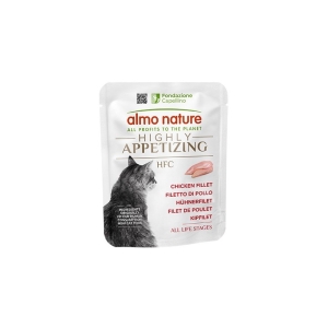 Trova prezzi di Hfc highly appetizing filetto di pollo - alimento umido per gatti speciali 50 gr e compra online