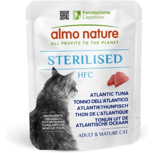 Trova prezzi di Hfc sterilised tonno dell'atlantico - alimento complementare per gatti adulti sterilizzati o poco attivi 50 gr e compra online