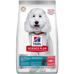 Trova prezzi di hill's science plan hypoallergenic adult crocchette al salmone per cani taglia media sacco 2,5 kg 3148 e compra online