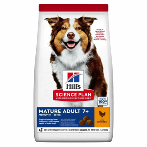 Trova prezzi di hill's science plan medium mature adult cibo secco con pollo cani adulti 7+ taglia media sacco 12kg 3148 e compra online