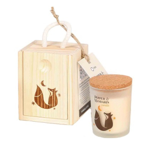 Himalaya candle little box legno serenity volpe pepe & mandarino