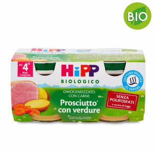 Hipp bio omogeneizzato prosciutto con verdure 2 pezzi da 80 g