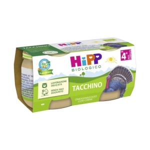 Hipp bio omogeneizzato tacchino 2 pezzi da 80 g