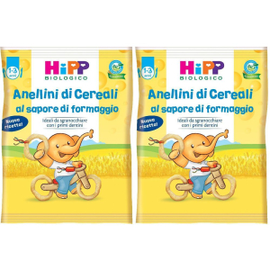 Trova prezzi di hipp biologico anellini di cereali al sapore formaggio set da 2 2x2 e compra online