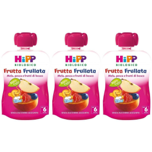 Trova prezzi di hipp biologico fruta frullata mela, pesca e frutti di bosco 3x90 g sci e compra online