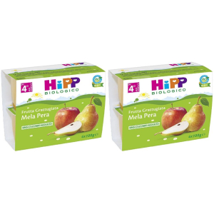 Trova prezzi di hipp biologico mela pera frutta grattugiata set da 2 2x4x100 g pappa e compra online