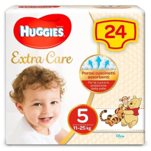 huggies extra care medio 5 24p bugiardino cod: 974908055 