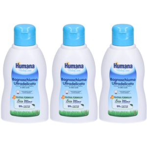 Trova prezzi di humana babycare bagnoschiuma ultradelicato 3x200 ml schiuma da bagno e compra online