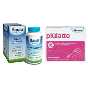 Trova prezzi di humana babycare polvere aspersoria + piùlatte® 1 pz set e compra online
