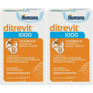 Trova prezzi di humana ditrevit® 1000 set da 2 2x5,5 ml soluzione orale e compra online