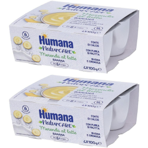 Trova prezzi di humana merenda latte banana 4 pezzi da 100 g 2x4x100 g e compra online