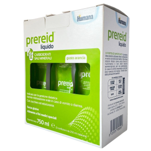 Humana prereid liquido integratore per la reidratazione orale in caso di vomito o diarrea 3 x 250 ml