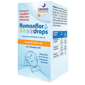 humanflor baby drops 1 flaconi 6ml bugiardino cod: 975869494 