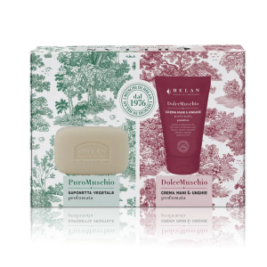 Cerca Offerte di i muschi di helan cofanetto puromuschio saponetta vegetale 100 g + dolcemuschio crema mani&unghie 50 ml e acquista online