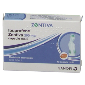 ibuprofene zentiva 200 mg 12 capsule bugiardino cod: 043555010 