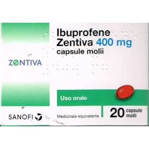 ibuprofene zentiva 400 mg 20 capsule bugiardino cod: 043555059 