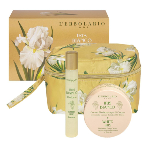 Iris bianco mini beauty case petalo 1 profumo 15 ml + 1 crema profumata corpo 75 ml