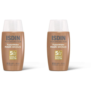 Cerca Offerte di isdin fusion water magic bronze crema solare viso colorata spf50 2x50 e acquista online