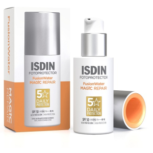 Isdin fusion water magic repair spf50 protezione solare viso antiage ultraleggera 50ml