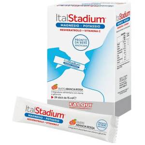 Italstadium magnesio + potassio resveratrolo + vitamina c 24 stick italstadium
