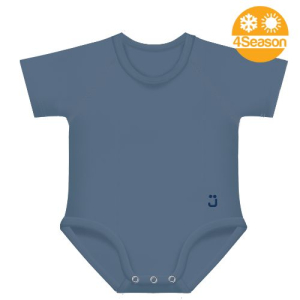J-bimbi body 0-36 mesi cotone bio 4 season blu scuro 1 pezzo
