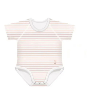 J bimbi body 0-36m in bambu' 4 stagioni righe pesca colpharma