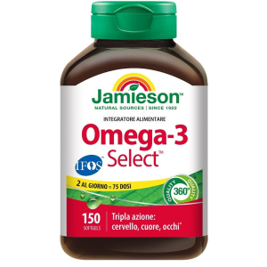 Jamieson omega-3 select integratore per la funzione cardiaca cerebrale e visiva 150 softgel