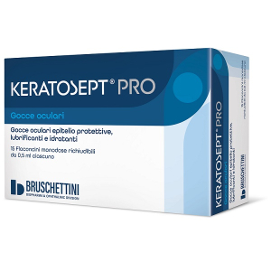 Keratosept pro gocce oculari epitelio protettive lubrificanti e idratanti 15 flaconcini richiudibili da 0,5ml