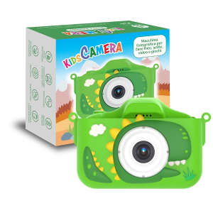 Kids camera bricky il dinosauro macchina fotografica per foto selfie video e giochi 1 pezzo