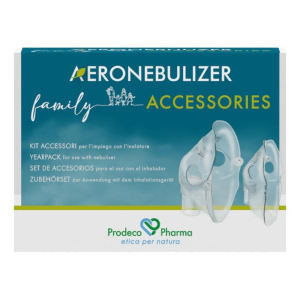 Kit accessori aeronebulizer family 8 pezzi - ricambi per inalatore domestico