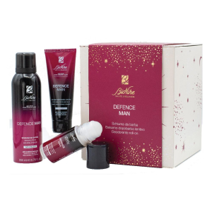 Bionike cofanetto regalo defence man schiuma da barba 200 ml + balsamo dopobarba lenitivo 75 ml + deodorante