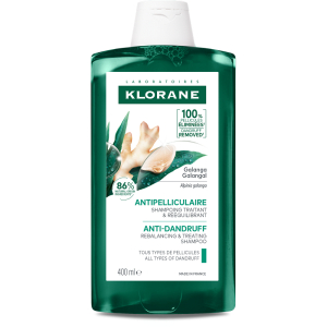 Klorane anti-forfora shampoo trattante e riequilibrante alla galanga, forfora secca e grassa, 400 ml