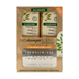 Klorane duo shampoo solido avena 80 g + portashampoo