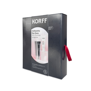 Korff cofanetto eye zone contorno occhi borse e occhiaie 15ml + collagen age filler siero viso 10ml - trattamento anti occhiaie anti age