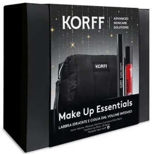 Cerca Offerte di korff make up essential labbra idratate e ciglia dal volume intenso cofanetto con mascara iconic volume 9,1ml + lip gloss 05 spice 4ml + pochette nera e acquista online