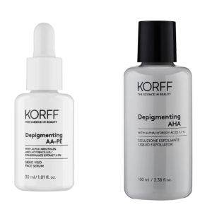 Cerca Offerte di korff siero viso depigmentante 30ml + soluzione esfoliante illuminante 100ml e acquista online