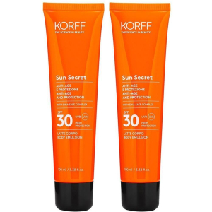 Cerca Offerte di korff sun secret latte solare protettivo ed anti-age spf 30 2x100 ml e acquista online