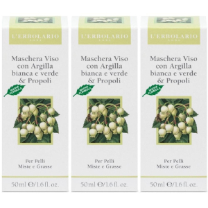 Cerca Offerte di l`erbolario maschera viso per pelli miste e impure 3x50 ml soluzione e acquista online