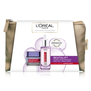 L'Oréal Paris Kit Trattamento Rimpolpante Revitalift Filler Giorno 50 ml+Revitalift Filler Siero Viso 30 ml 577N