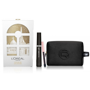 L'Oreal Paris le Voyage Enchante - Set Regalo Natale Mascara Telescopic + Mini Matita Occhi le Khol + Pochette